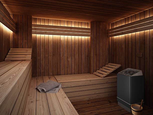 Sauna interior at Century 360